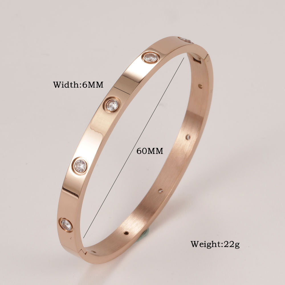 XUANHUA Stainless Steel Cuff Bracelets Bangles For Women Fashion Jewelry Charm Jewelry Accessories Crystal Bracelet loves