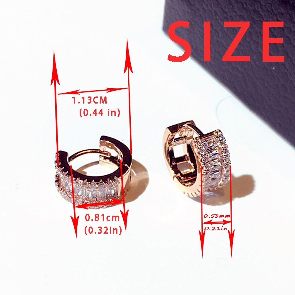JUWANG Round New Super Micro Inlaid Rhinestone Temperament Ear Stud Minimalist Luxury for Women Wedding Earrings Pendant Jewelry