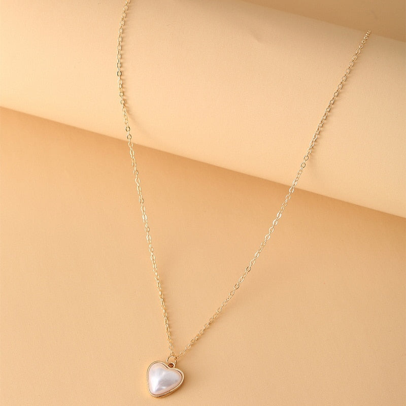 Elegant Big White Imitation Pearl Beads Choker Clavicle Chain Necklace For Women Wedding Jewelry Collar 2021 New