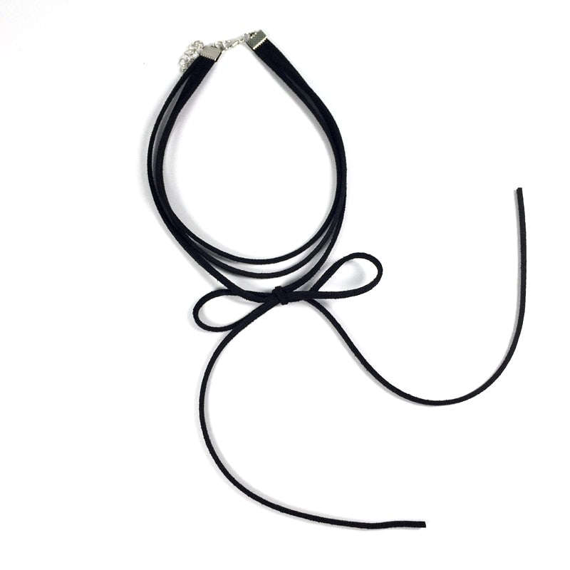 Korean Fashion Velvet Choker Necklace for Women Vintage Sexy Lace Necklace with Pendants Gothic Girl Neck Jewelry Accessories